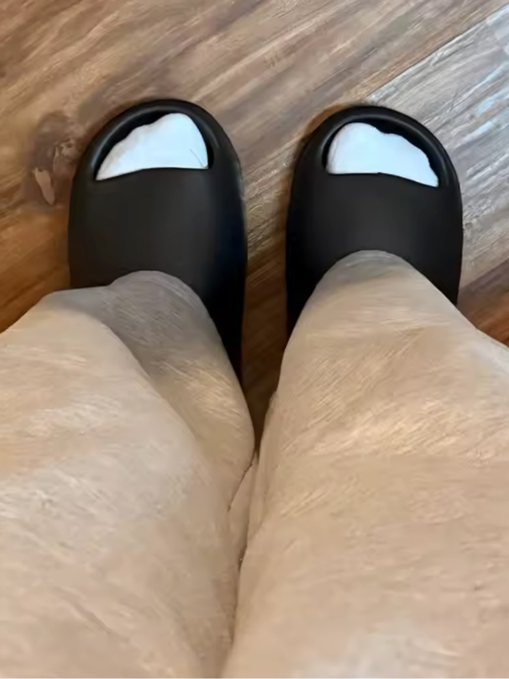 Premium Black Cloud Slides | Thick Sole EVA Comfort Slippers | Unisex | Size M